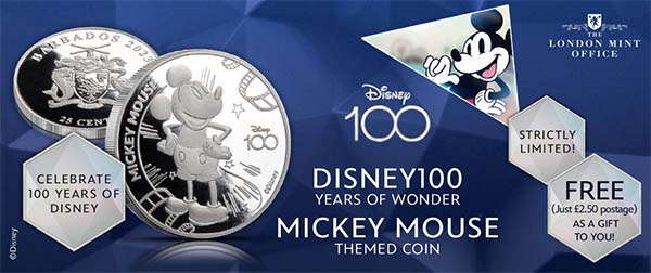 London Mint Office Disney100 Coin